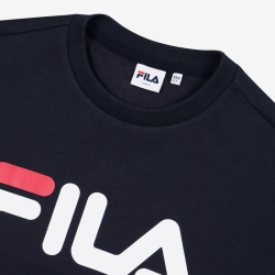 Fila Linear Logo One-on-one - Miesten Hoodie - Laivastonsininen | FI-64512